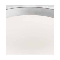 Chester LED Bathroom Flush  -  Acrylic & Silver Metal, IP44