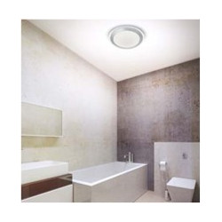 Chester LED Bathroom Flush  -  Acrylic & Silver Metal, IP44