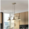 Dallas 3Lt Bar Pendant - Antique Brass Metal