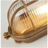 Bulkhead Outdoor Wall/Ceiling Light - Solid Brass & Glass