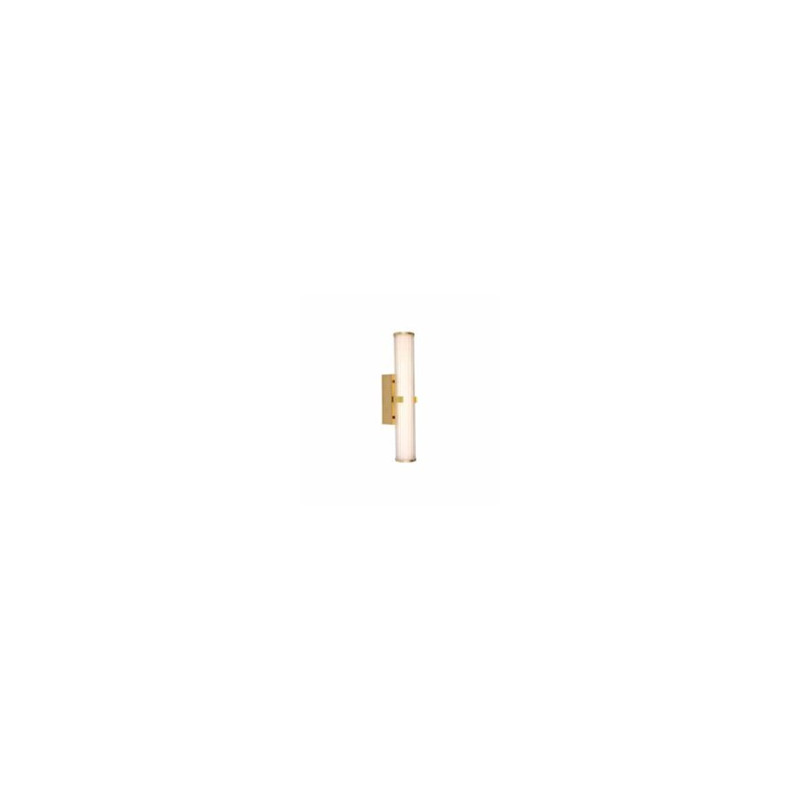 Clamp Wall Light - Gold Metal, Ribbed Clear & Opal Diffuser