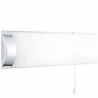 Poplar  2Lt Wall Light - Chrome Metal & Opal Glass