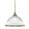 American Diner Pendant - Antique Brass & Glass