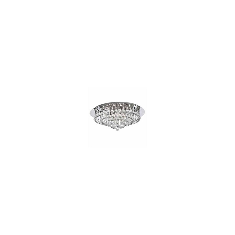Hanna 8Lt Flush  - Chrome Metal & Clear Crystal