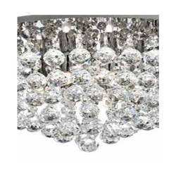 Hanna 8Lt Flush  - Chrome Metal & Clear Crystal
