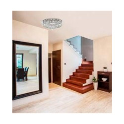 Hanna 8Lt Flush  - Chrome Metal & Clear Crystal