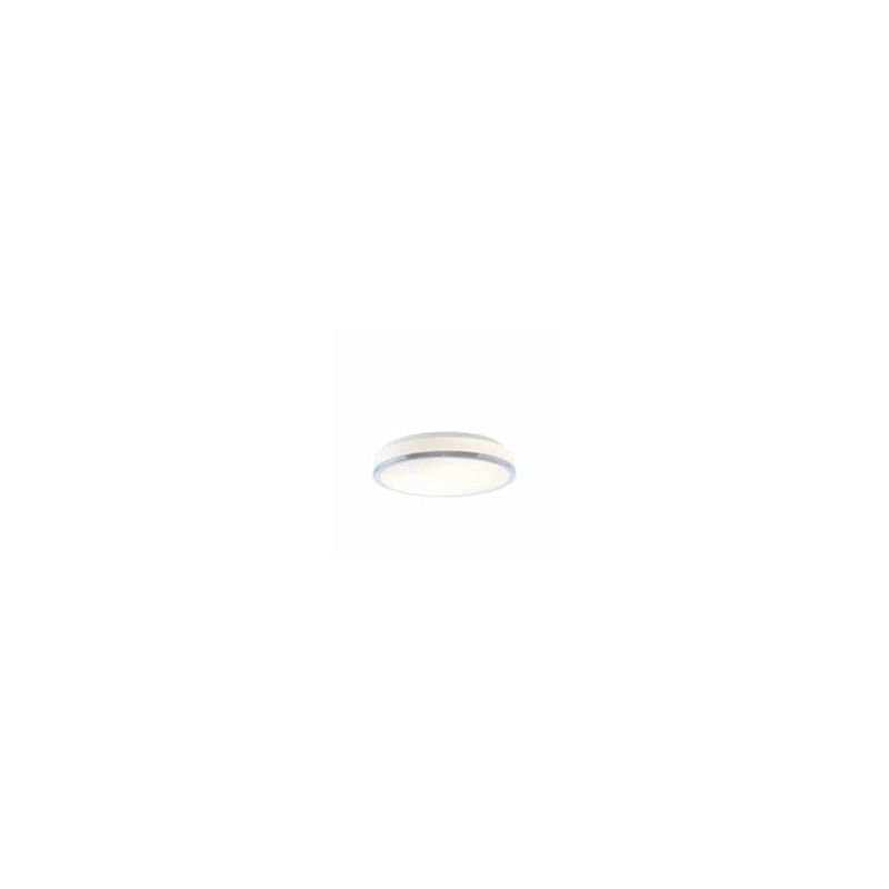 Cheese 2Lt Flush - Chrome Metal & White Glass