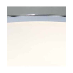 Cheese 2Lt Flush - Chrome Metal & White Glass