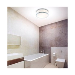 Cheese 2Lt Flush - Chrome Metal & White Glass