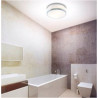 Cheese 2Lt Flush - Chrome Metal & White Glass