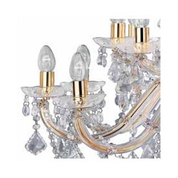 Marie Therese 30Lt Chandelier-Polished Brass & Clear Crystal