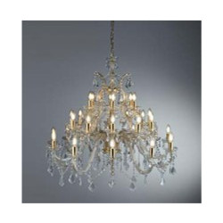 Marie Therese 30Lt Chandelier-Polished Brass & Clear Crystal