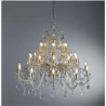 Marie Therese 30Lt Chandelier-Polished Brass & Clear Crystal