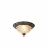 Derby Flush  - Antique Brass Metal & Glass