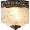 Derby Flush  - Antique Brass Metal & Glass
