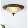 Derby Flush  - Antique Brass Metal & Glass