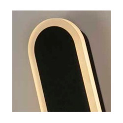 Bordo Oval LED Outdoor Wall Light, Length 600mm, Black