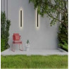 Bordo Oval LED Outdoor Wall Light, Length 600mm, Black