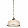 Bistro II Pendant  - Antique Brass & Holophane Style Glass
