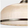 Bistro II Pendant  - Antique Brass & Holophane Style Glass