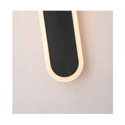 Bordo Oval LED Outdoor Wall Light, Length 900mm, Black