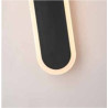 Bordo Oval LED Outdoor Wall Light, Length 900mm, Black