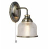 Bistro II Wall Light- Antique Brass & Holophane Style Glass