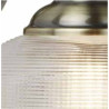 Bistro II Wall Light- Antique Brass & Holophane Style Glass