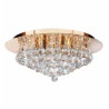 Hanna 6Lt Flush  - Gold Metal & Clear Crystal