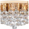 Hanna 6Lt Flush  - Gold Metal & Clear Crystal