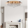 Hanna 6Lt Flush  - Gold Metal & Clear Crystal