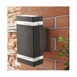 Sheffield LED Outdoor Wall Light-Black & Glass Diffuser,IP44