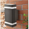 Sheffield LED Outdoor Wall Light-Black & Glass Diffuser,IP44