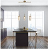 Duo III 3Lt Bar Pendant - Bronze Metal & Champagne Glass