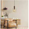 Sweden Pendant - Mocha Metal & Amber Glass