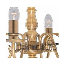 Flemish 8Lt Pendant - Solid Brass Metal