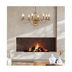 Flemish 8Lt Pendant - Solid Brass Metal
