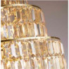 Empire 13Lt Chandelier - Satin Brass Metal & Champagne Glass