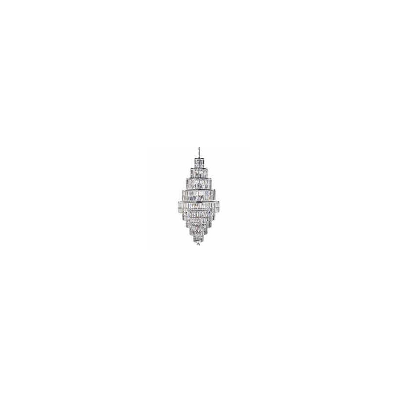Empire  13Lt Chandelier  - Chrome Metal & Clear Crystal