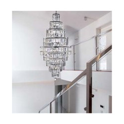 Empire  13Lt Chandelier  - Chrome Metal & Clear Crystal