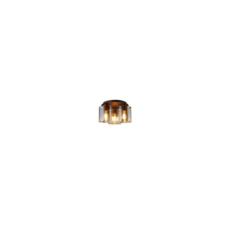 Sweden 3LT Flush - Mocha Metal & Amber Glass