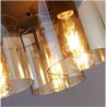 Sweden 3LT Flush - Mocha Metal & Amber Glass
