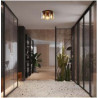 Sweden 3LT Flush - Mocha Metal & Amber Glass