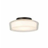 Puck Flush  - Black Metal, Clear & Opal Glass