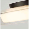 Puck Flush  - Black Metal, Clear & Opal Glass