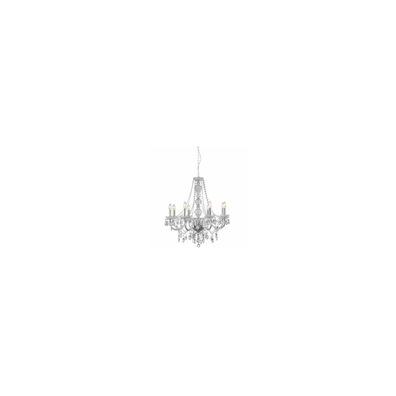 Marie Therese  8Lt Pendant - Clear Glass & Acrylic