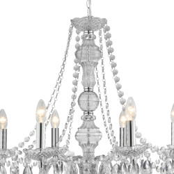 Marie Therese  8Lt Pendant - Clear Glass & Acrylic