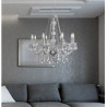 Marie Therese  8Lt Pendant - Clear Glass & Acrylic