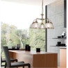 Bistro II 5Lt Pendant -Antique Brass & Holophane Style Glass