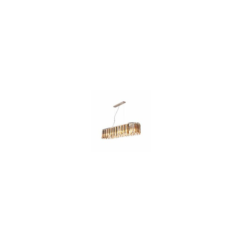 Clarissa 8Lt Pendant - Chrome Metal & Mixed Glass